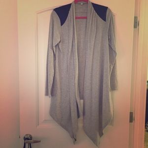 Gianni Bini super cute grey and leather cover up